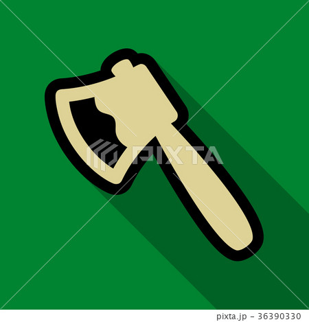 Flat icon with shadow ax . Element for woodworking 36390330