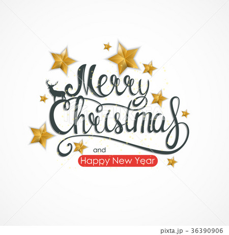 Merry Christmas and New Year Background. Vector 36390906