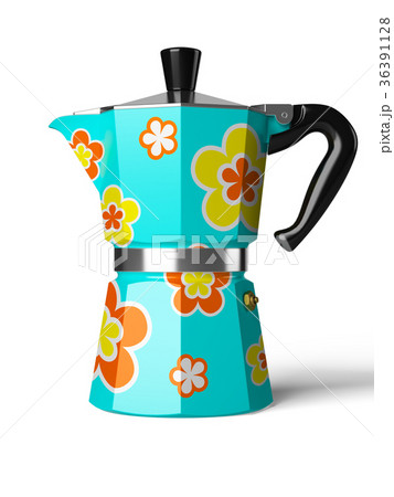 Vintage coffee pot isolated on a white background 36391128
