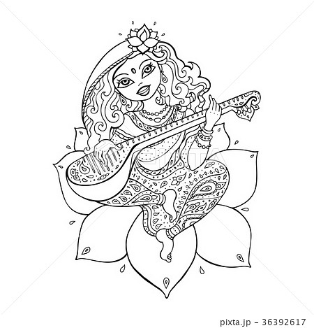 Hindu Goddess Saraswati. Hindu Goddess Saraswati. 36392617