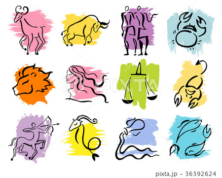 Horoscope Zodiac Star signs, vector set. Horoscope Zodiac Star signs, vector set. 36392624