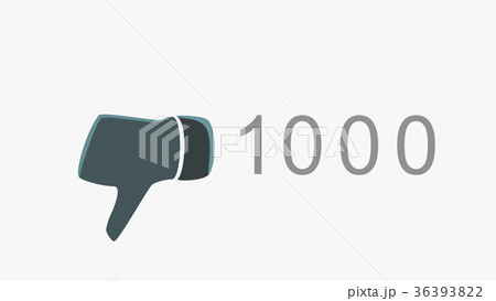 Dislike Counter Online Popularity Concept 36393822
