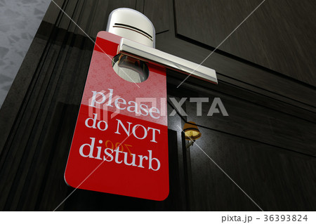 Do Not Disturb Sign Hanging on Room Door Hotel Do Not Disturb Sign Hanging on Room Door Hotel 36393824