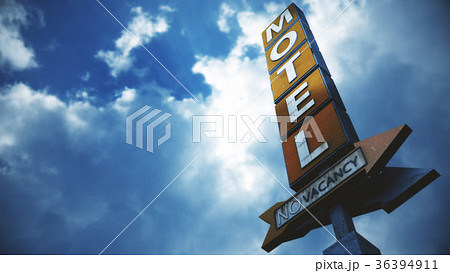 Old Grungy Motel Sign under Daytime 36394911