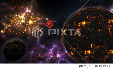 Amazing Planetary Nebula Galaxy and Planets 36394953