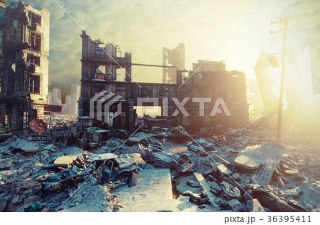 apocalyptic sunset. 36395411