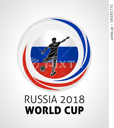 Football championship logo. Flag of Russia. Vector Football championship logo. Flag of Russia. Vector 36395775