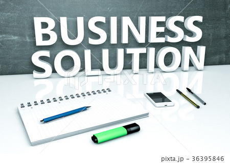 Business Solution text concept 36395846