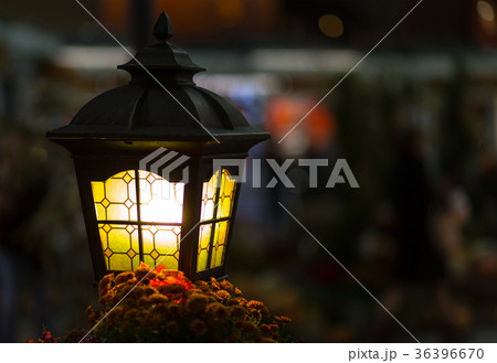 Light lantern street in the dark Light lantern street in the dark 36396670