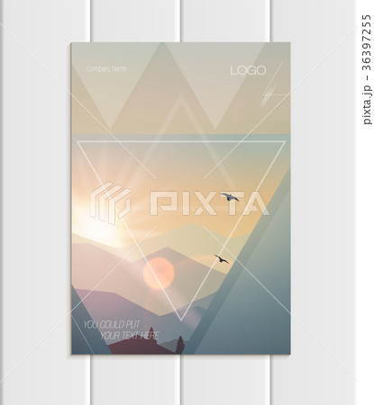 Vector brochure A5 or A4 format abstract uneven 36397255