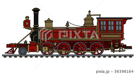 Vintage american steam locomotiveのイラスト素材 [36398164] - PIXTA