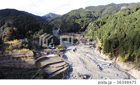 空撮 2017年11月23日撮影 九州北部豪雨後の朝倉市杷木松末 36398475