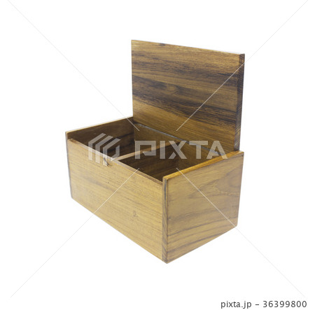 open wooden box isolated 36399800