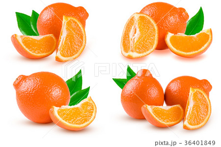 orange tangerine or Mineola with slices isolated orange tangerine or Mineola with slices isolated 36401849