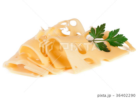 cheese slice isolated on white background cutout cheese slice isolated on white background cutout 36402290