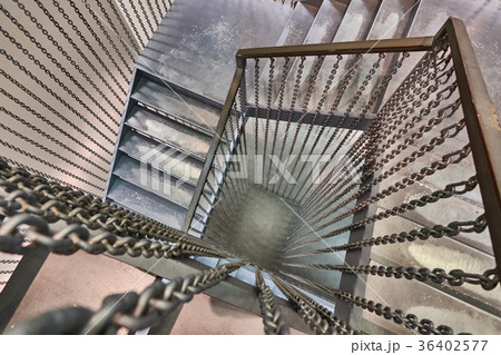 The staircase with a view from the top down is the 36402577