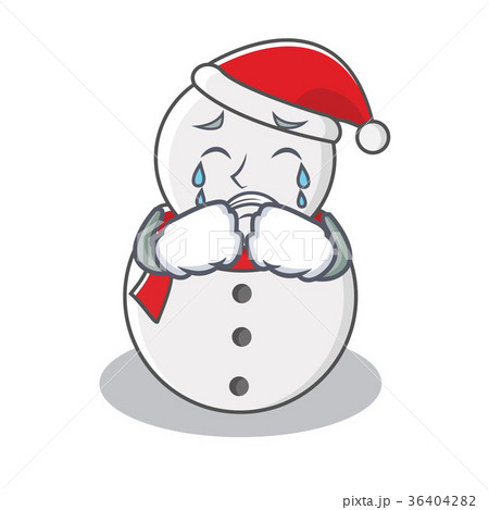 Crying snowman character cartoon style Crying snowman character cartoon style 36404282