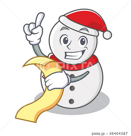 With menu snowman character cartoon style With menu snowman character cartoon style 36404387