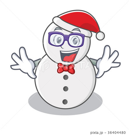 Geek snowman character cartoon style 36404480