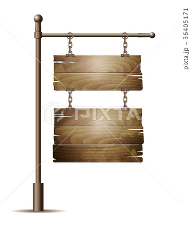 Vector wooden board sign Vector wooden board sign 36405171