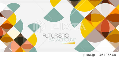 Geometric triangle and circle shape, wide abstract 36406360