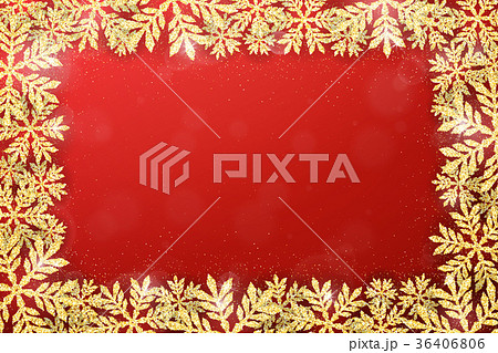 Christmas gold glittering snowflakes background 36406806