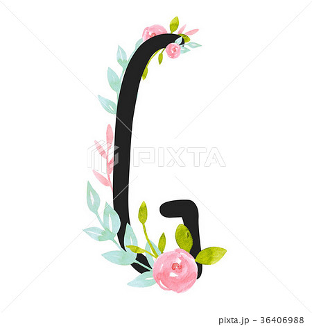 Watercolor roman alphabet capital letter Watercolor roman alphabet capital letter 36406988