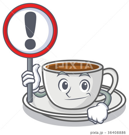 With sign coffee character cartoon style With sign coffee character cartoon style 36408886