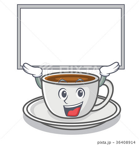 Up board coffee character cartoon style 36408914