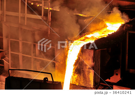 Liquid metal from blast furnace 36410241