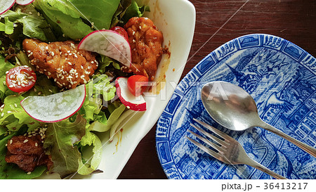 Baked chicken salad serve for meal Baked chicken salad serve for meal 36413217