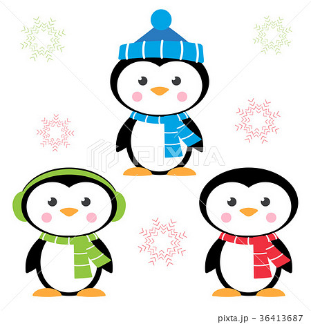 cartoon penguins isolated on white cartoon penguins isolated on white 36413687