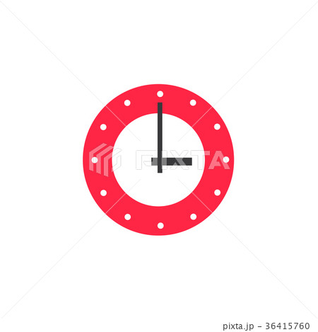 vector flat wall mounted analog clock vector flat wall mounted analog clock 36415760