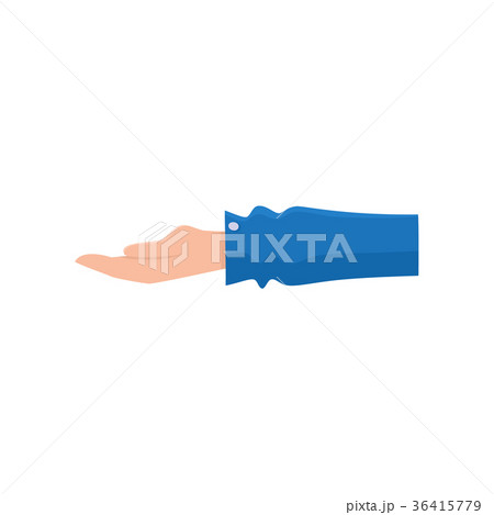 vector flat handyman hand opened palm 36415779