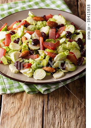 Fresh salad from Brussels sprouts, cranberries 36415838