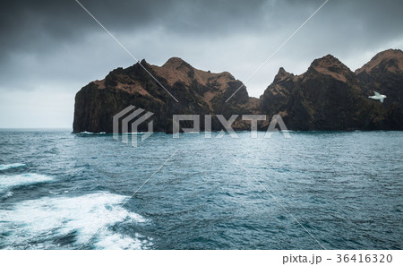 Vestmannaeyjar island in dark day, Iceland 36416320