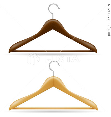 wooden clothes hanger vector illustration 36416419