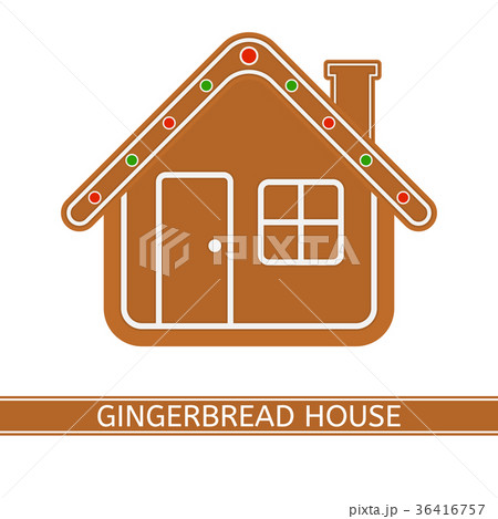 Gingerbread house isolated on white 36416757