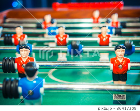 table football soccer game kicker . Cropped image 36417309