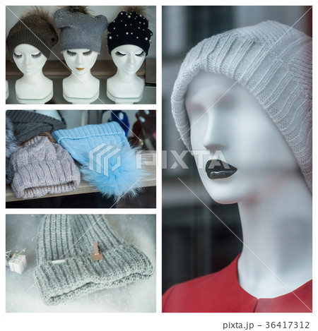 collection of winter fashion for women collage 36417312