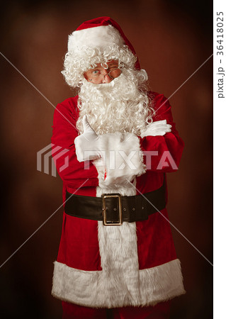 Portrait of Man in Santa Claus Costume 36418025