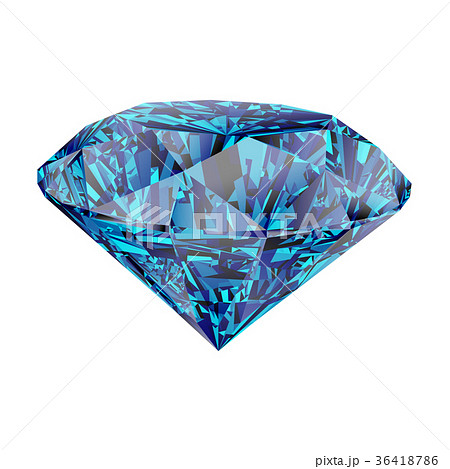 Blue diamond isolated on white background 36418786