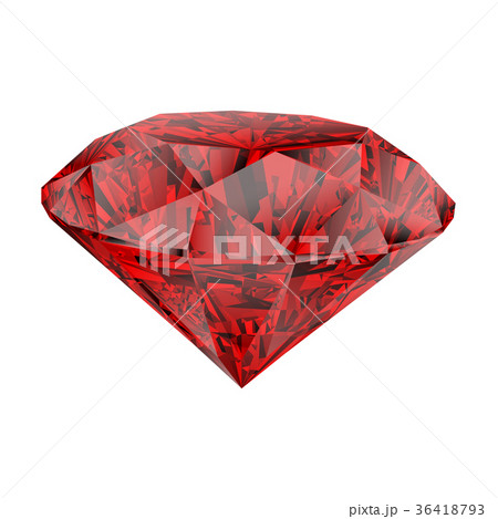 Realistic red ruby isolated on white background Realistic red ruby isolated on white background 36418793