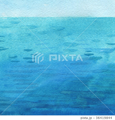 Ocean watercolor hand painting illustration. Ocean watercolor hand painting illustration. 36419844