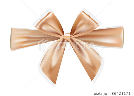 Golden brown realistic bows for gift box  36421171