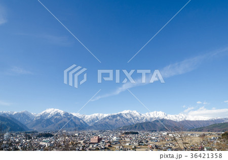 北アルプス眺望　長野県大町市　大町山岳博物館 36421358