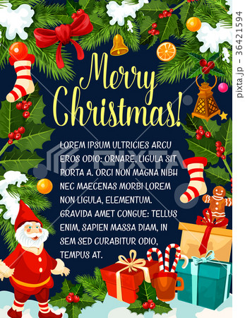 Christmas decorations gifts vector greeting card Christmas decorations gifts vector greeting card 36421594