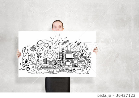 Businesswoman presenting her ideas Businesswoman presenting her ideas 36427122
