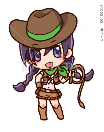 三つ編みカウガール_C_緑 36439014