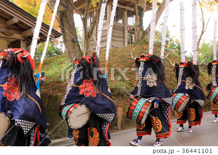 獅子踊り 鹿踊り 色紙 - 美術品